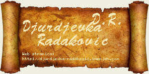 Đurđevka Radaković vizit kartica